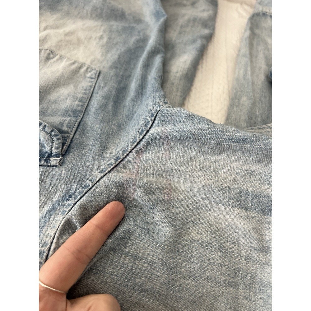 Rolling Stones Riff Stars Union Jack Denim Pearl Snap Western Shirt Start Me Up - Picture 10 of 16